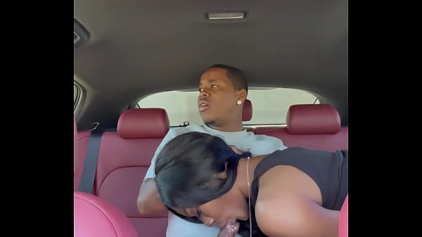 Fucking slim Santana outside in the car