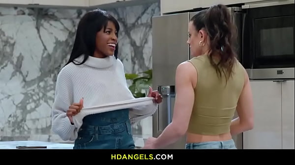 Lesbian friends play a game