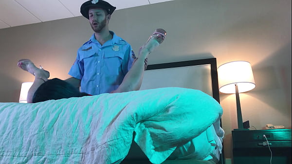 Cop Fucking Sexy Tgirl in Chastity Raw