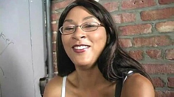 Ebony teen shows off her blowjob skills at gloryhole 30