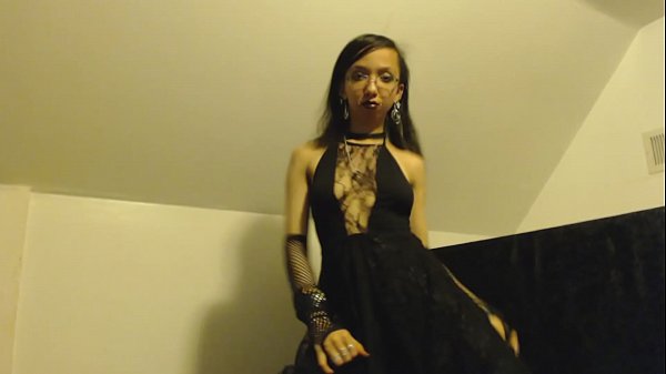 Young Goth Strips for you and Shows off and Jiggles her Ass