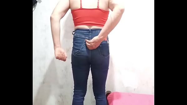 wearing my girlfriend's jeans