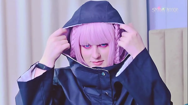 Vampire Nazuna Nanakusa gets a big dick in her pussy and ass before a massive cumshot on her belly