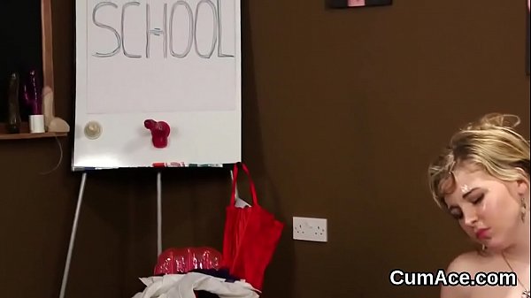 Awesome cutie loves a deepthroat and good deal of juice on her face  