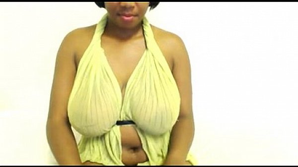 Ebony girl with massive breasts teases audience on webcam  - more videos on dslwebcam.com 