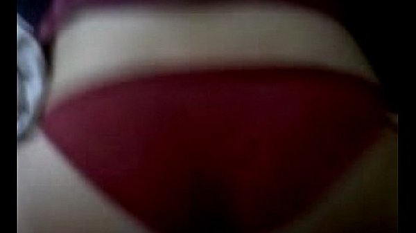 Fucking Her red silky panties and cumming on them.