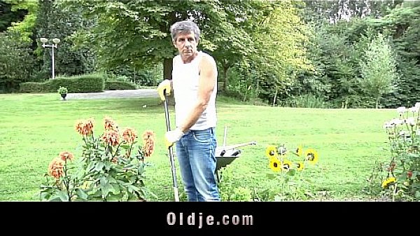 Blonde gets Anal with still good-looking Older