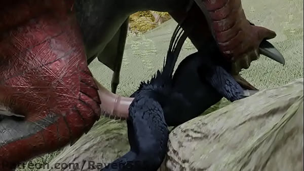 E621 dragon fucks horny raven 