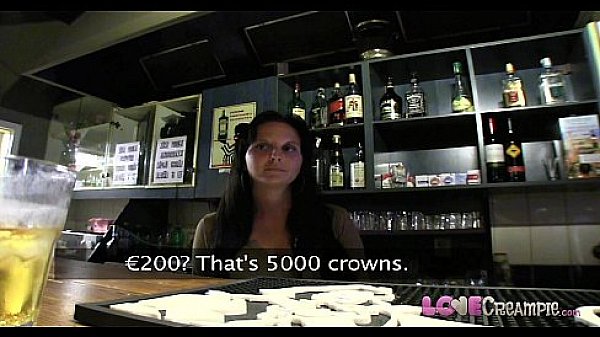 Love Creampie Horny Barmaid gets internal cumshot on the bar table