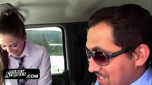 Petite brunette Lucy Doll giving head and pussy stuffed in this great video.  