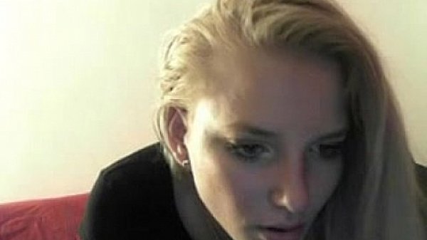 Sexy Busty Blonde Cam Girl On Erotic Chat Show