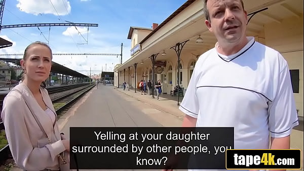 Elderly Dude Selling His Gorgeous Young Wife for Cash to a Stranger