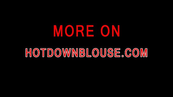 hottie shows off in a free down blouse clip  