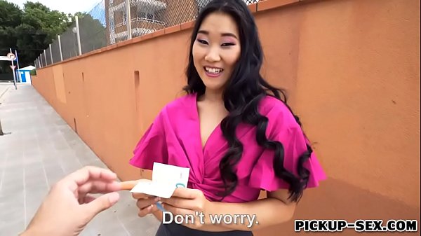 Asian babe offered cash for public fuck