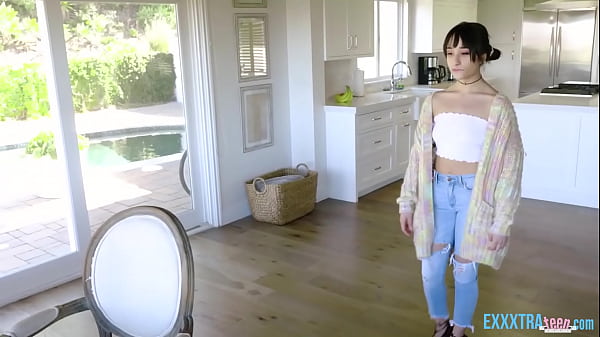 Brunette Petite Fucked Roughly by Huge Cock Man