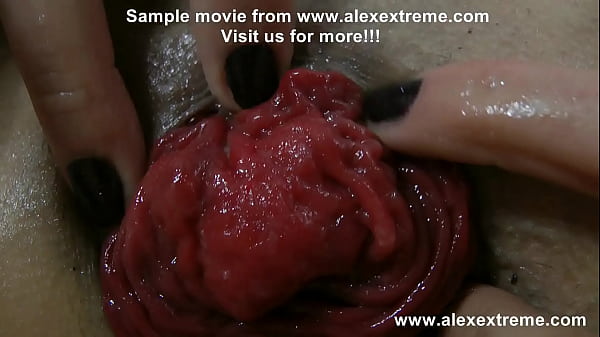 Extreme bananas insertions in pierced pussy & ass 