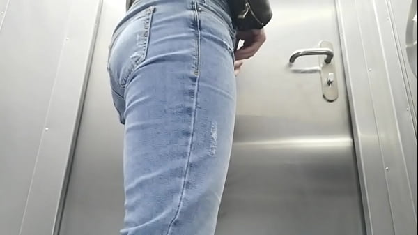 Toilet. Big lips Close-up pussy