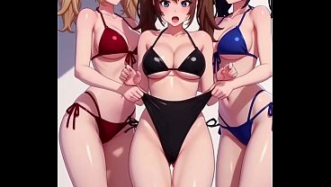 Anime Chick's and Ai Babes Getting Wedgied  