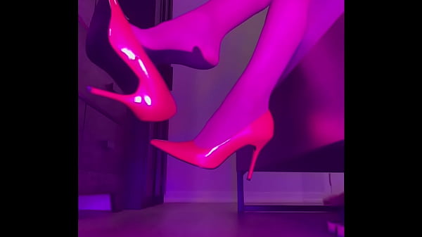 Shoe Dangling High Heel Fetish with Stockings  