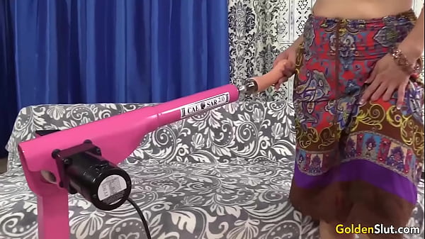 Fucking Machine Reams Old Michele Marks