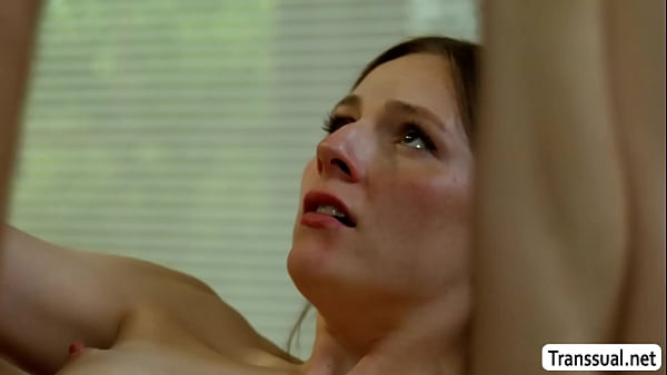 Its my first time in the library and notices the hot TS librarian reading books.I goes to her and let her throat my hard cock