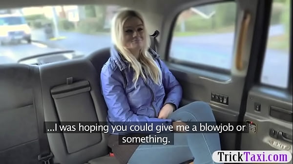 Blondie passenger fucked by nasty driver in the car  