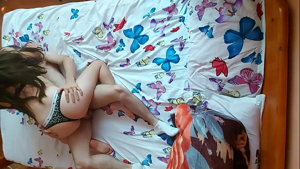 Teen couple making love - top view