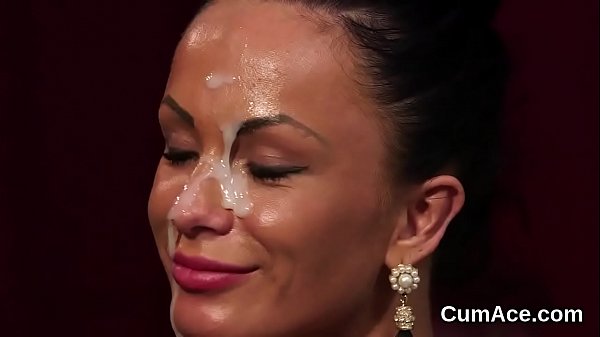 Astonishing teenie enjoys a deep throat and lots of load on her face  