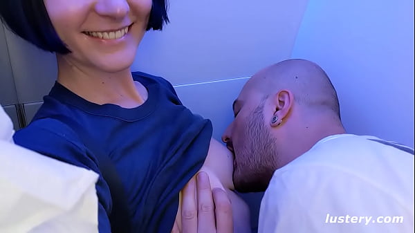 Making Love In The Airport Bathroom - They Can't Wait Any Longer