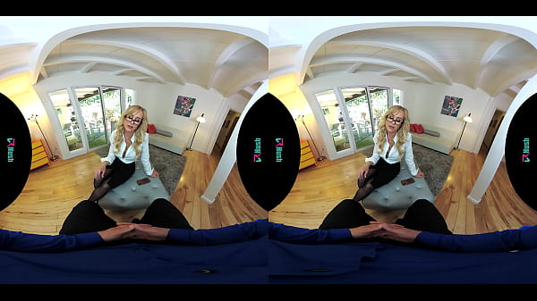 Busty blonde MILF cheats on her husband with you in virtual reality 