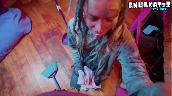 Maid gets anal fucked right in the kitchen 