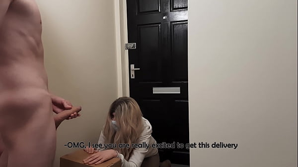 Public Masturbation. An Amazon delivery girl caught me jerking off and flashing my dick and helped me cum.  