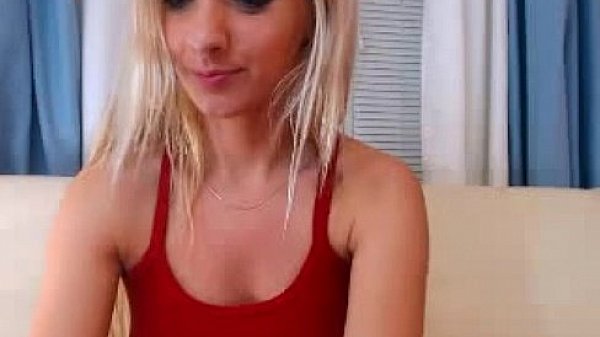 Sexy blonde shows her big nipples and natural tits