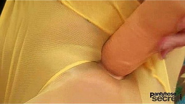 Sexy teen in nylons fucks a dildo and then fingers her vaginal cavity