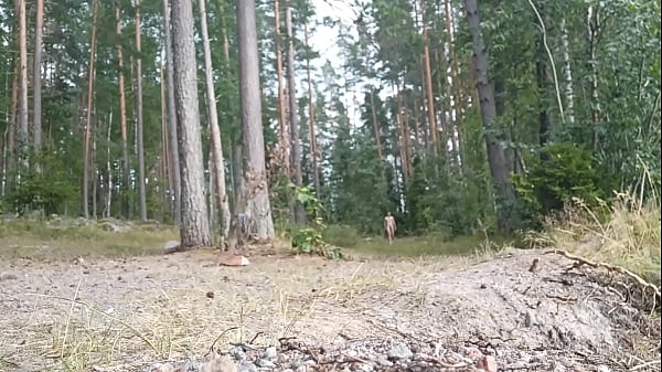 Sexy boy nude in forest