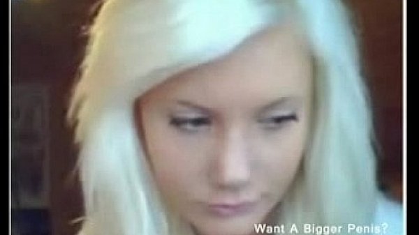 Blond chick flirting on cam