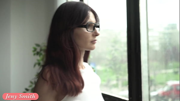 Jeny Smith got naked in the office. You could see her from outside  