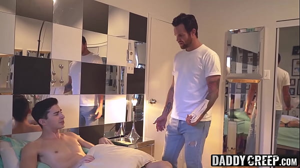 Stepdad deepthroats twinks cock 