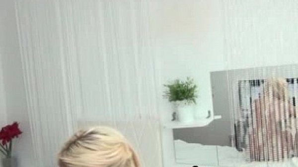 Busty teen blonde dance on webcam