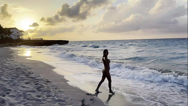 Monika Fox Swims In Atlantic Ocean And Poses Naked On A Public Beach (Free)