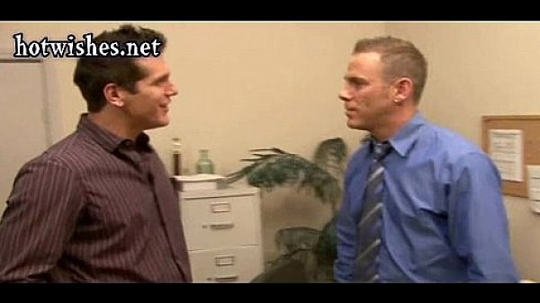 Tatoo gay gets his ass pounded on the desk  