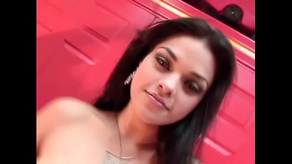 Latina brunette teen r very happy when takes hard cock in her pussy