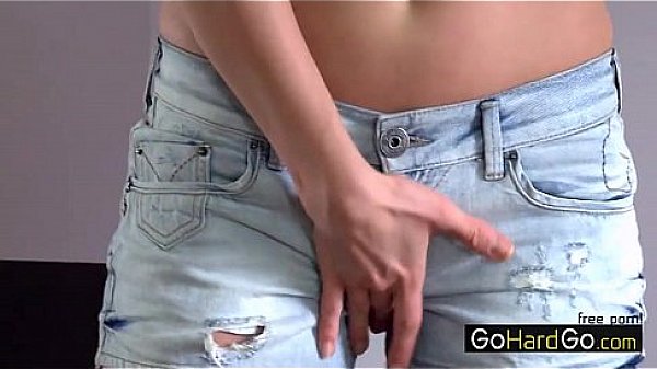 Kristine takes off her shorts to show her twat porn