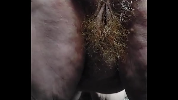 Slutty granny hairy pussy with cucumber