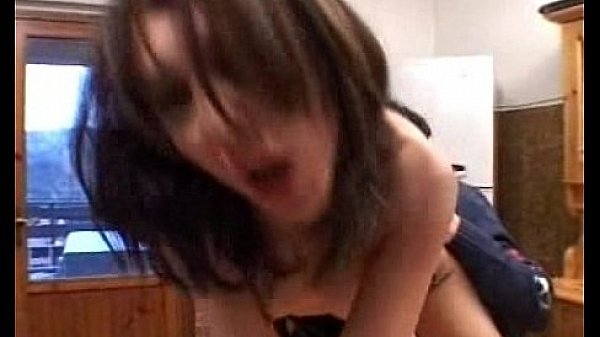 Brunette Enjoy Anal but she is crying because boys cock is very big for her hard sex 