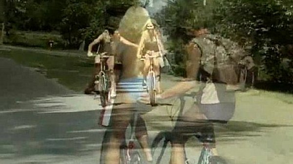 Gina Blue was riding her bike