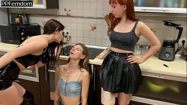 Double Lesbian Domination With Two Bisexual Mistresses Kira and Sofi - Subby Girl Is a Human Spittoon - Spitting and Saliva Fetish 
