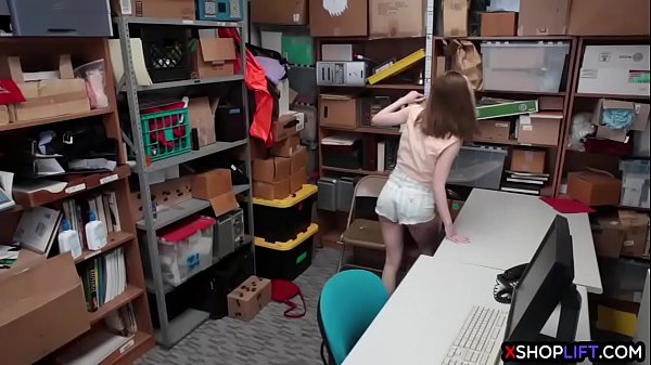 Shoplifting petite teen fucked after security caught her  