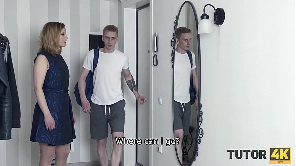 TUTOR4K. Guy creamed teachers face before shoving cock in tight hole  