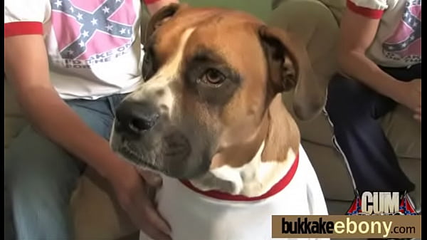 Ebony babe bukkake party 22